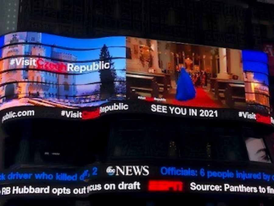 Reklama na Prahu - Times Square