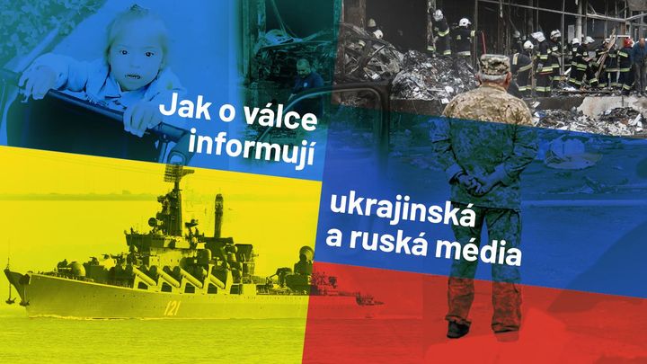 Střet světů. Porovnejte, jak Rusové a Ukrajinci informovali o Buče či zkáze křižníku; Zdroj foto: Aktuálně.cz