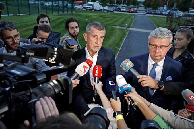 Andrej Babiš a Karel Havlíček, předseda a místopředseda hnutí ANO