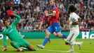 Marcelo dává gól v zápase Ligy mistrů Real Madrid - Viktoria Plzeň.