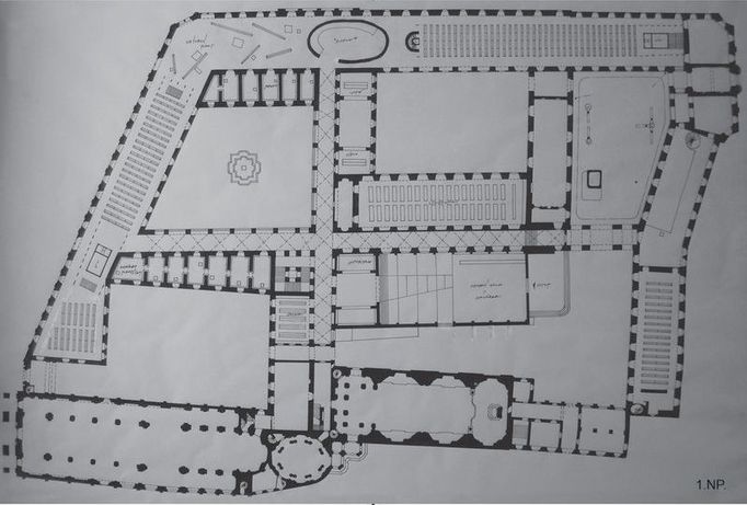 Návrh Ondřeje Duška: Škola - Typologie budovy -s řadou místností napojených na prostorné chodby- vybízí k adaptaci na školu (součást university). Místnosti s jedním klenebním polem jako kabinety, kanceláře, místnosti se dvěma poli jako učebny. Závažným problémem může být nedostatek světla. Proto zvětšuji okna a nově navrhuji některé boční a dvorní fasády. Univerzitní budova s fakultní knihovnou - Komplex je pojat jako univerzitní budova s fakultní knihovnou, k programu NK ČR se nijak nevztahuje. Nové sálové prostory jako jádro knihovny by vznikly spojením 2. patra a podkroví. Tato podlaží byla přestavěna v 1.pol. 20.století. Do přízemí a prvního patra -prostorů s autentickými barokními interiéry- umísťuji provozy nevyžadující větší zásahy…seminární místnosti, učebny, kanceláře.