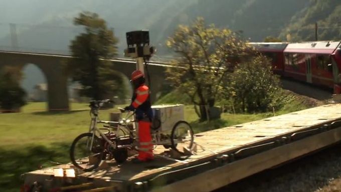 Google Street View na Brninské a Albulské úzkokolejné trati ve Švýcarsku