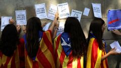 Demonstrace za referendum v Barceloně