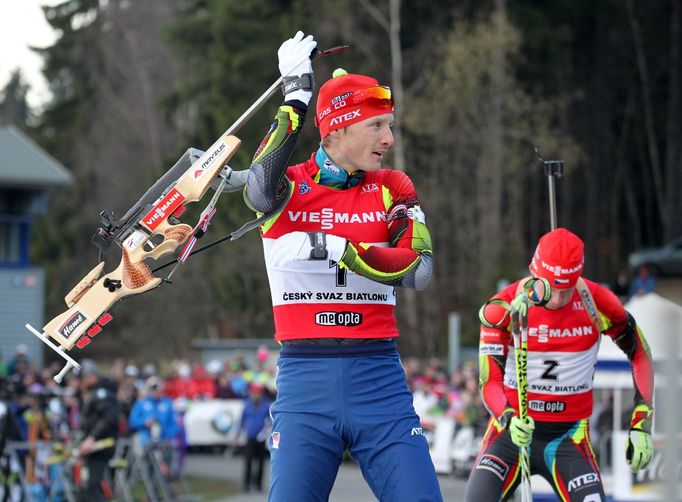 Biatlonová exhibice v Jablonci - Břízkách (Ondřej Moravec)