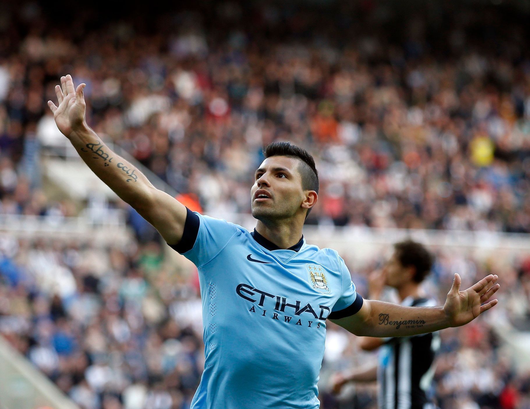 Sergio Agüero (Manchester City) slaví branku