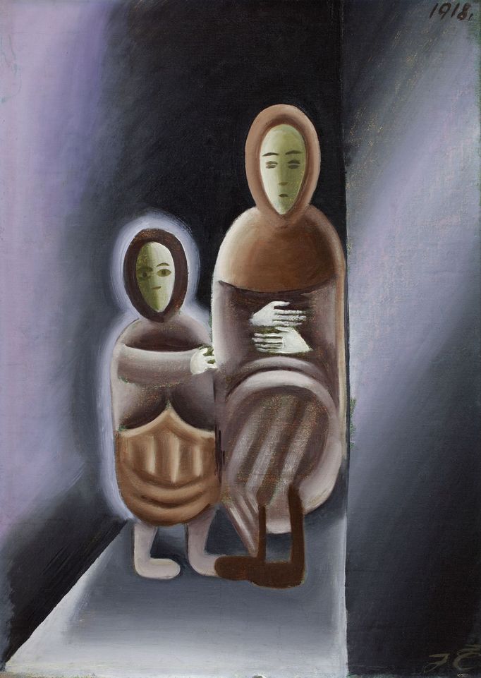 Josef Čapek: Žebravé děti, 1918.