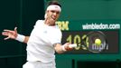 Jiří Veselý na Wimbledonu při zápase s Monfilsem