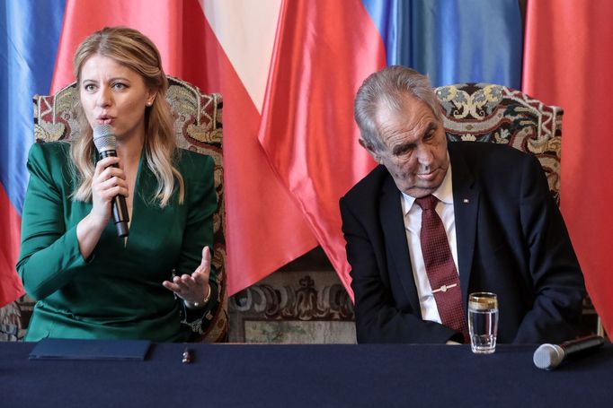 Zuzana Čaputová a Miloš Zeman