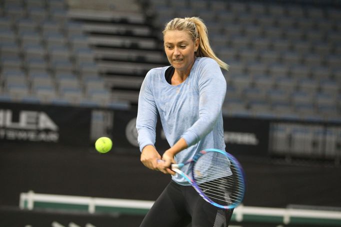 Maria Šarapovová před finále Fed Cupu 2015