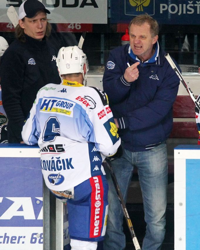 Hokej, extraliga, Sparta - Kometa Brno: Jozef Kováčik a trenér Zdeněk Venera