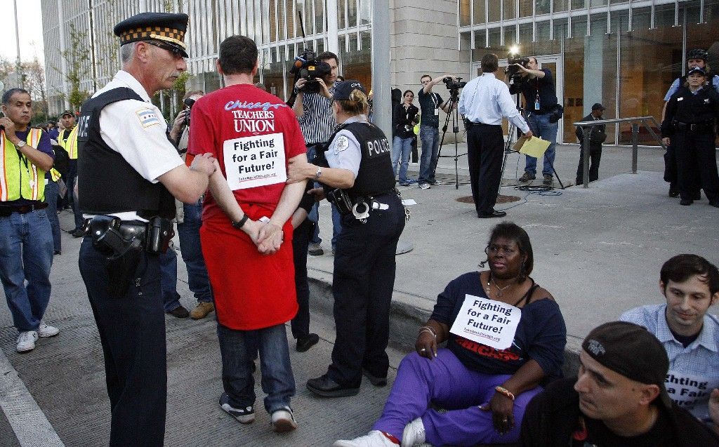 Protesty proti ekonomické nerovnosti v USA - Chicago
