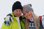 Ingemar Stenmark a Lindsey Vonnová po sjezdu na MS 2019 v Aare