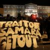 Řecko schválení úspor a demonstrace