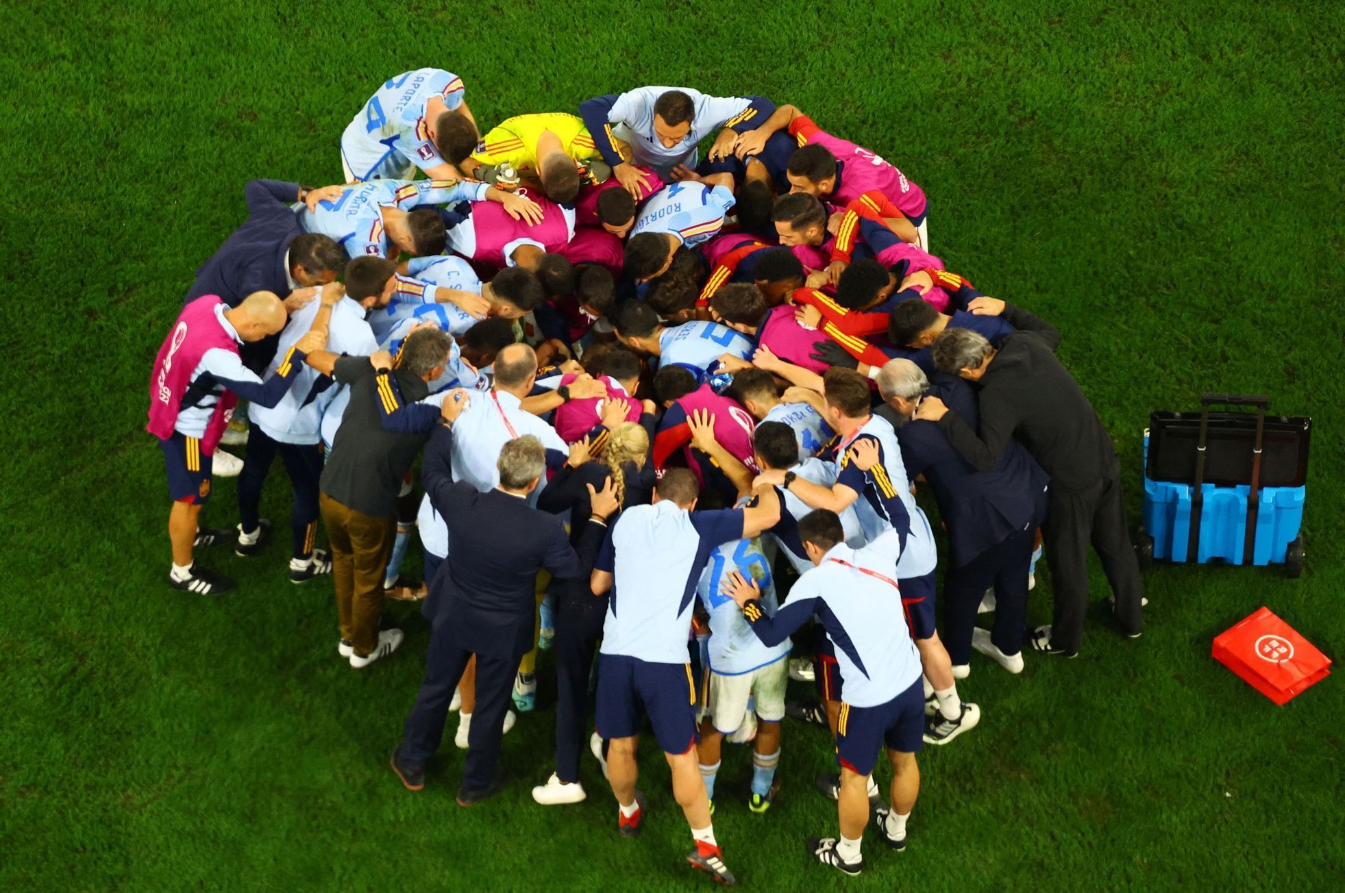 Španělé před prodloužení v osmifinále MS 2022 Maroko - Španělsko