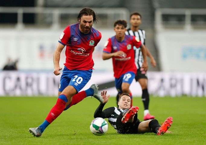 Soccer Football - Carabao Cup Second Round - Newcastle United v Blackburn Rovers - St James' Park, Newcastle, Britain - September 15, 2020 Blackburn Rovers' Ben Brereton