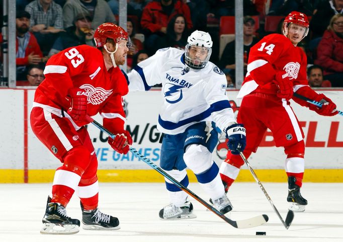 NHL: Tampa Bay Lightning vs. Detroit Red Wings (Gudas a Franzén)