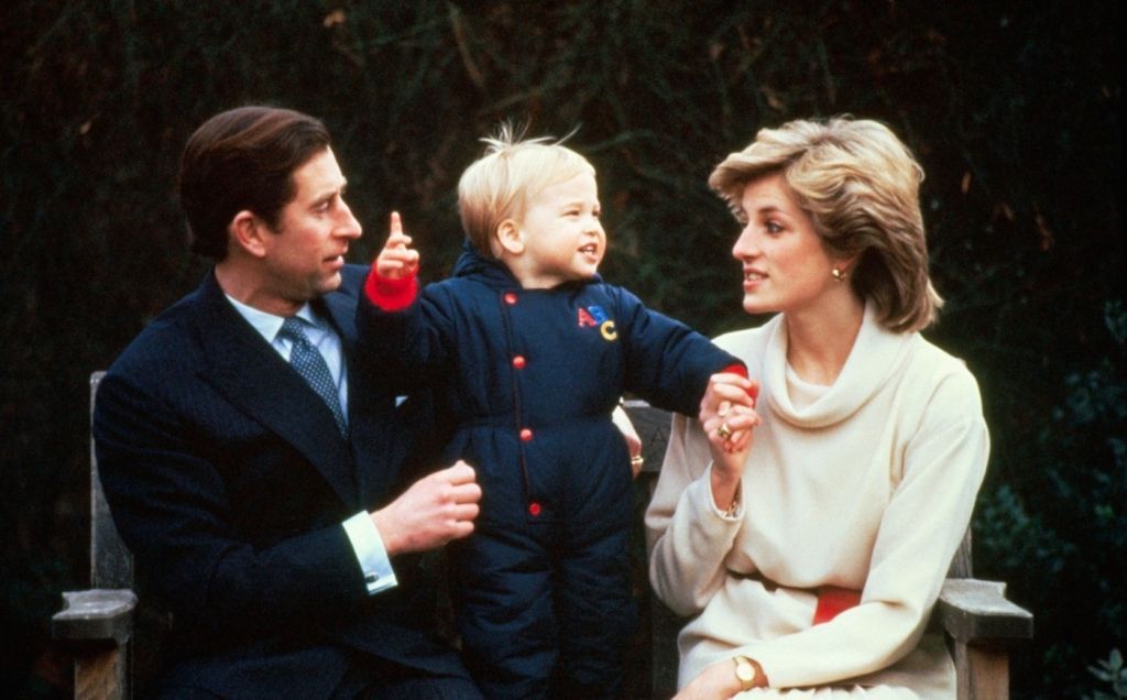 Princezna Diana a princ Charles se synem Williamem