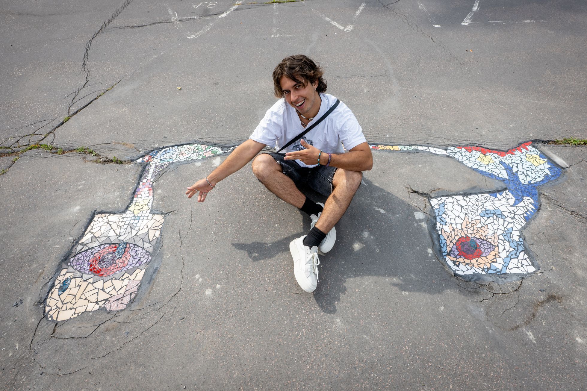 Matěj Krajíček, student, umělec, výtvarník, mozaika