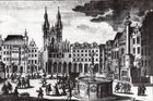 Sloup stál na pražském náměstí od roku 1650, tedy nedlouho od konce třicetileté války (vyobrazení je z roku 1740).