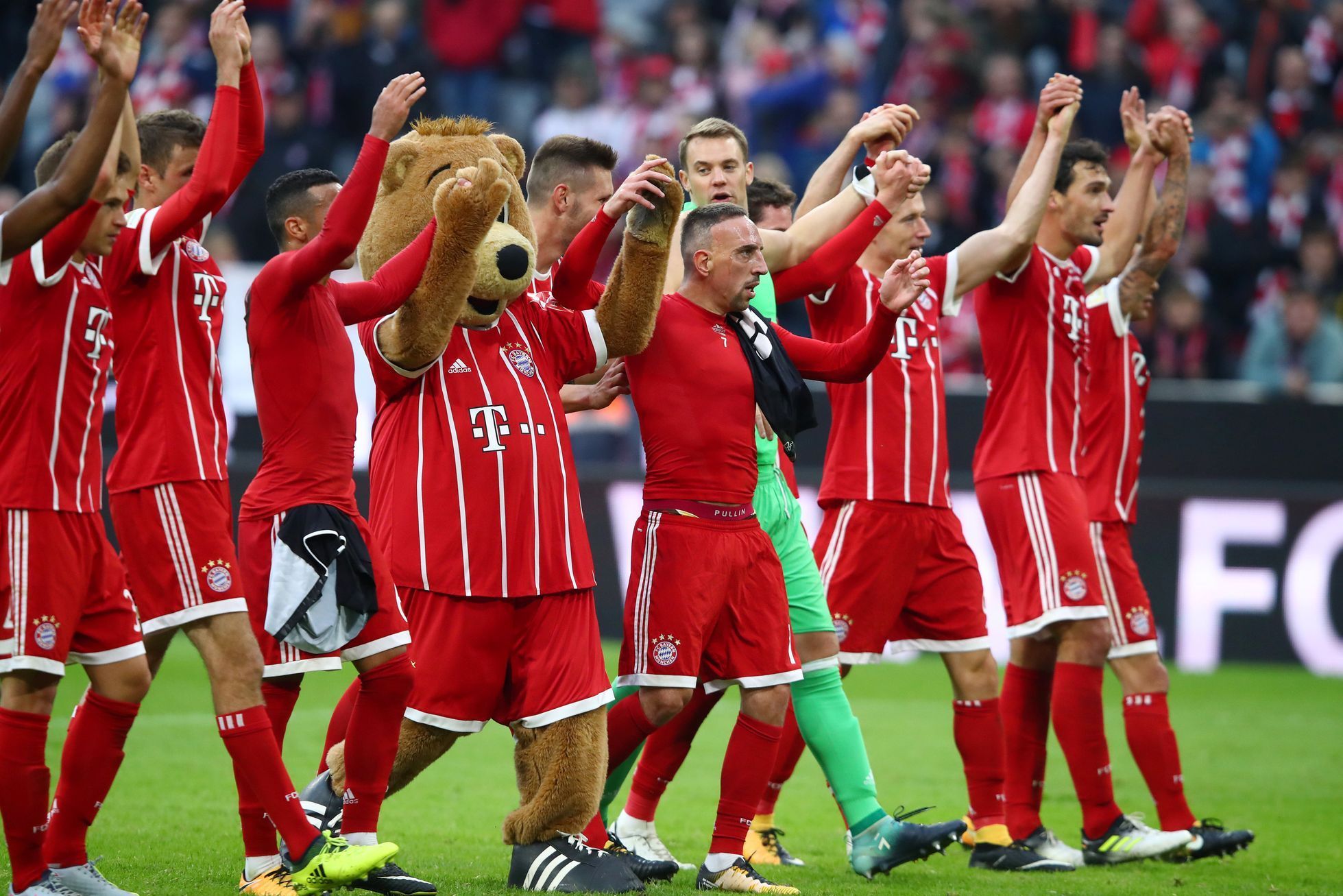 Radost Bayernu v zápase proti Mohuči