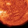 AR1515 Says Farewell with M6.9 Class Solar Flare This image was captured by NASA's Solar Dynamics Observatory (SDO) shortly after the peak of the M6.9 flare and shows a giant eruption of solar material ­ over 20 Earths long ­shooting off the lower right side of the sun in this image. Credit: NASA/SDO/AIA