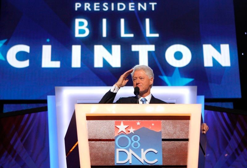 Bývalý prezident USA Bill Clinton na sjezdu demokratů