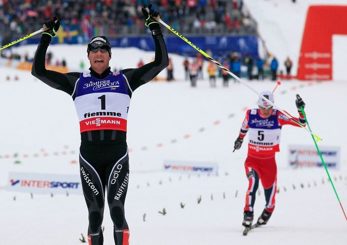 MS v klasickém lyžování 2013, skiatlon mužů: Dario Cologna a Sjur Röthe