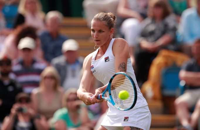 Karolína Plíšková na turnaji v Eastbourne.