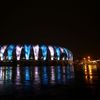 General view of the Beira-Rio stadium with the colours of Argentina in tribute to Diego Maradona in Porto Alegre