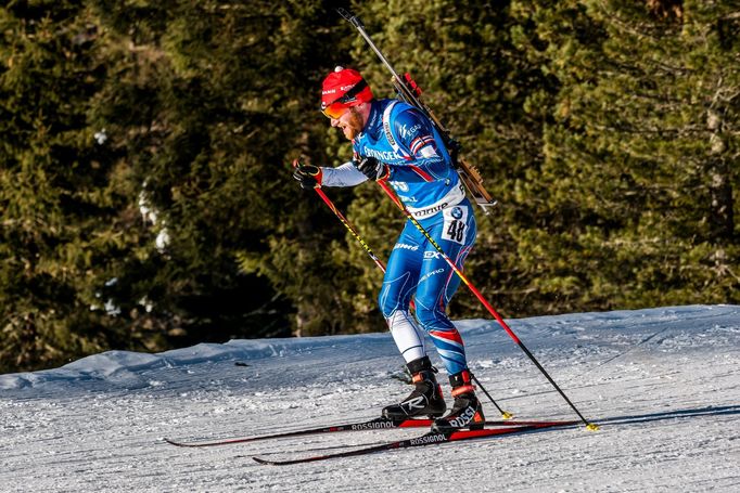 Individuální závod mužů v italské Anterselvě. Michal Šlesingr