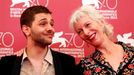 Director Xavier Dolan (L) poses with actress Lise Roy