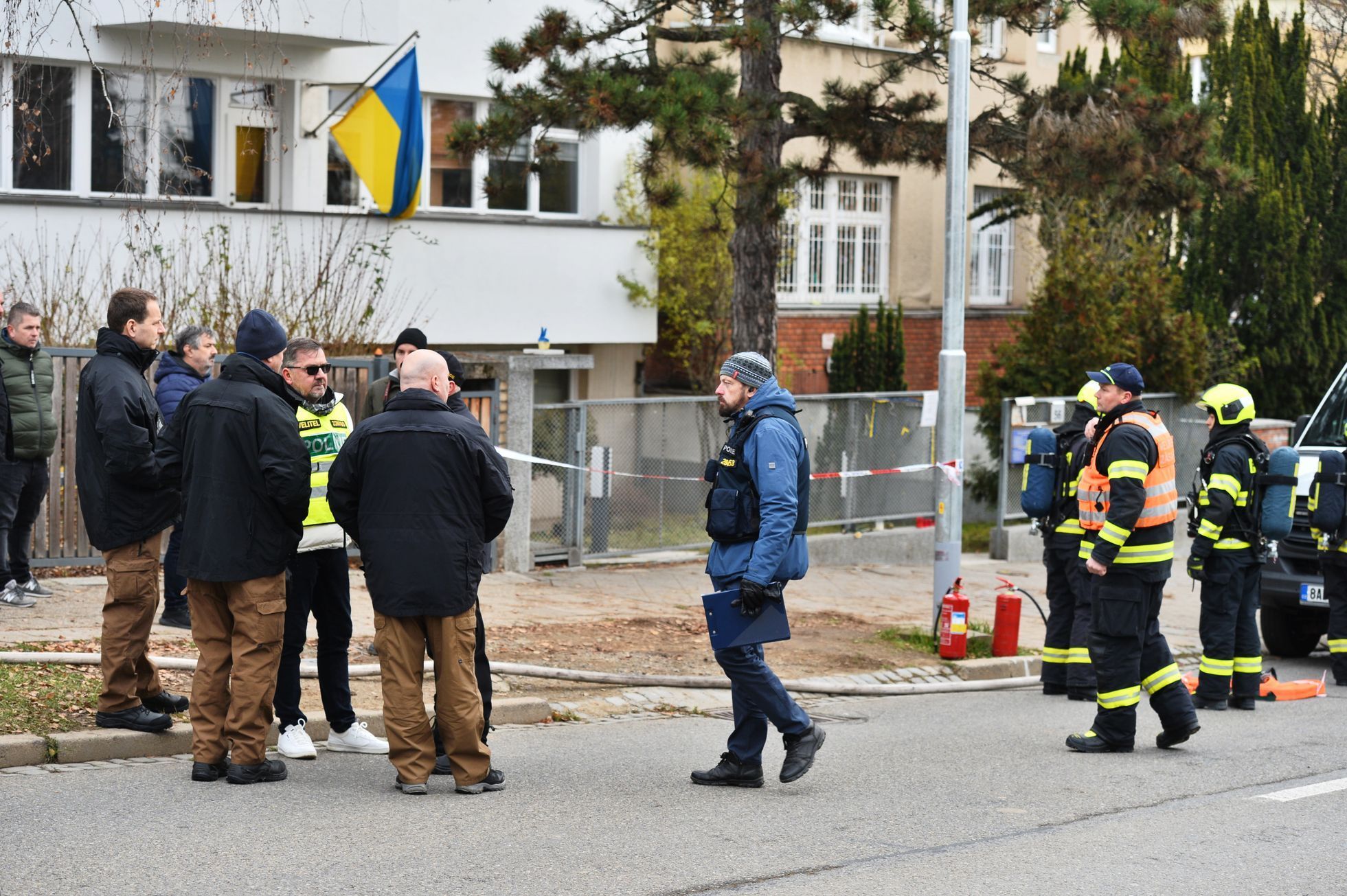 Ukrajinská ambasáda Brno policie evakuace