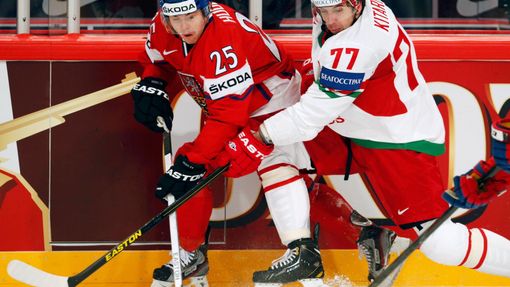 MS v hokeji 2013, Česko - Bělorusko: Jiří Hudler - Alexander Kitarov