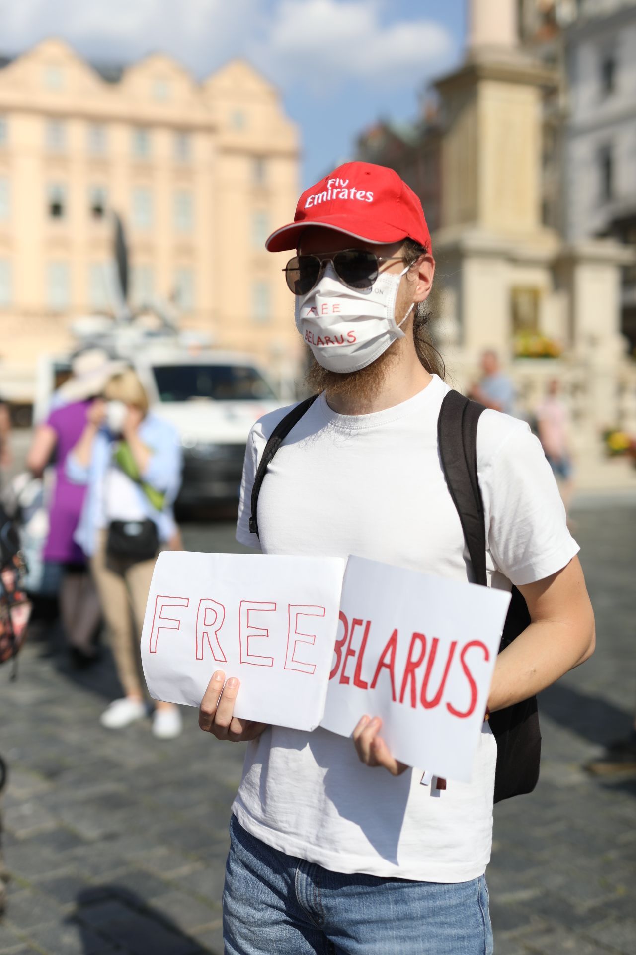 bělorusko staroměstské náměstí demonstrace Cichanouská v praze