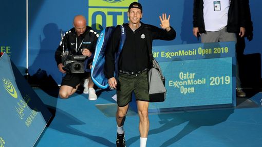 Tomáš Berdych na turnaji v Dauhá 2019