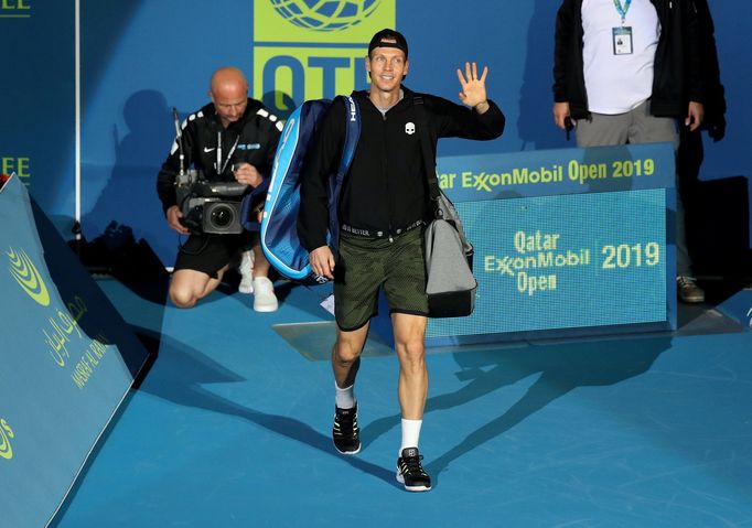 Tomáš Berdych na turnaji v Dauhá 2019