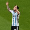 Lionel Messi slaví gól v zápase Argentina - Saúdská Arábie na MS 2022