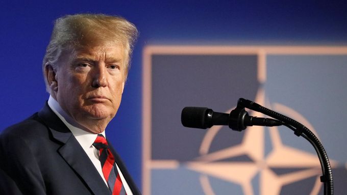 Americký prezident Donald Trump na summitu NATO v roce 2018.