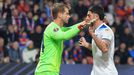 Ivan Provedel a Samuel Gigot v zápase EL Viktora Plzeň - Lazio