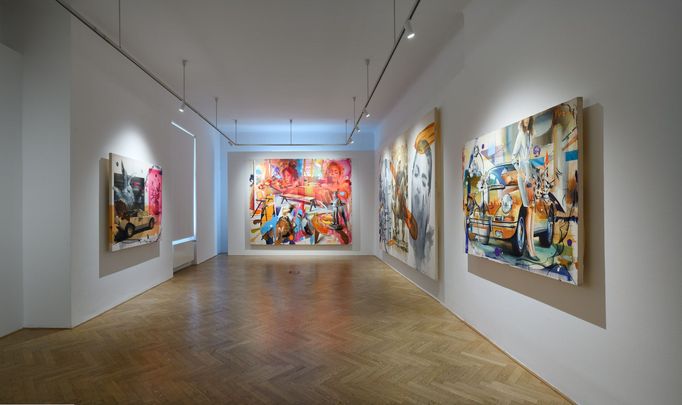 Snímek z výstavy děl Martina Krajce ve Ville Pellé.