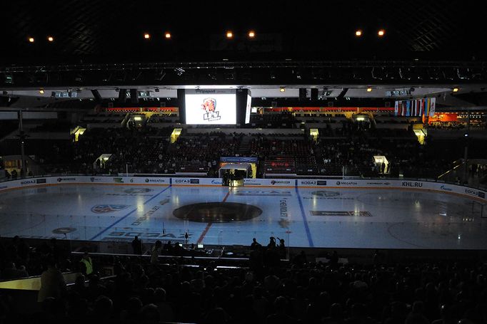 Fanoušci pražského Lva během utkání KHL 2012/13 s Rigou.