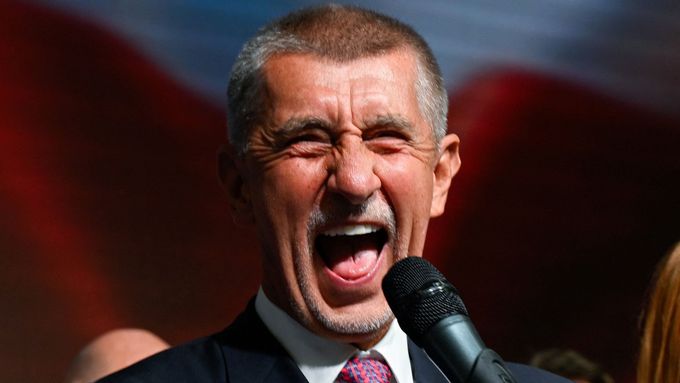 Leader of ANO party Andrej Babis speaks during a press conference after the preliminary results of the parliamentary election, at the party's election headquarters in Pra