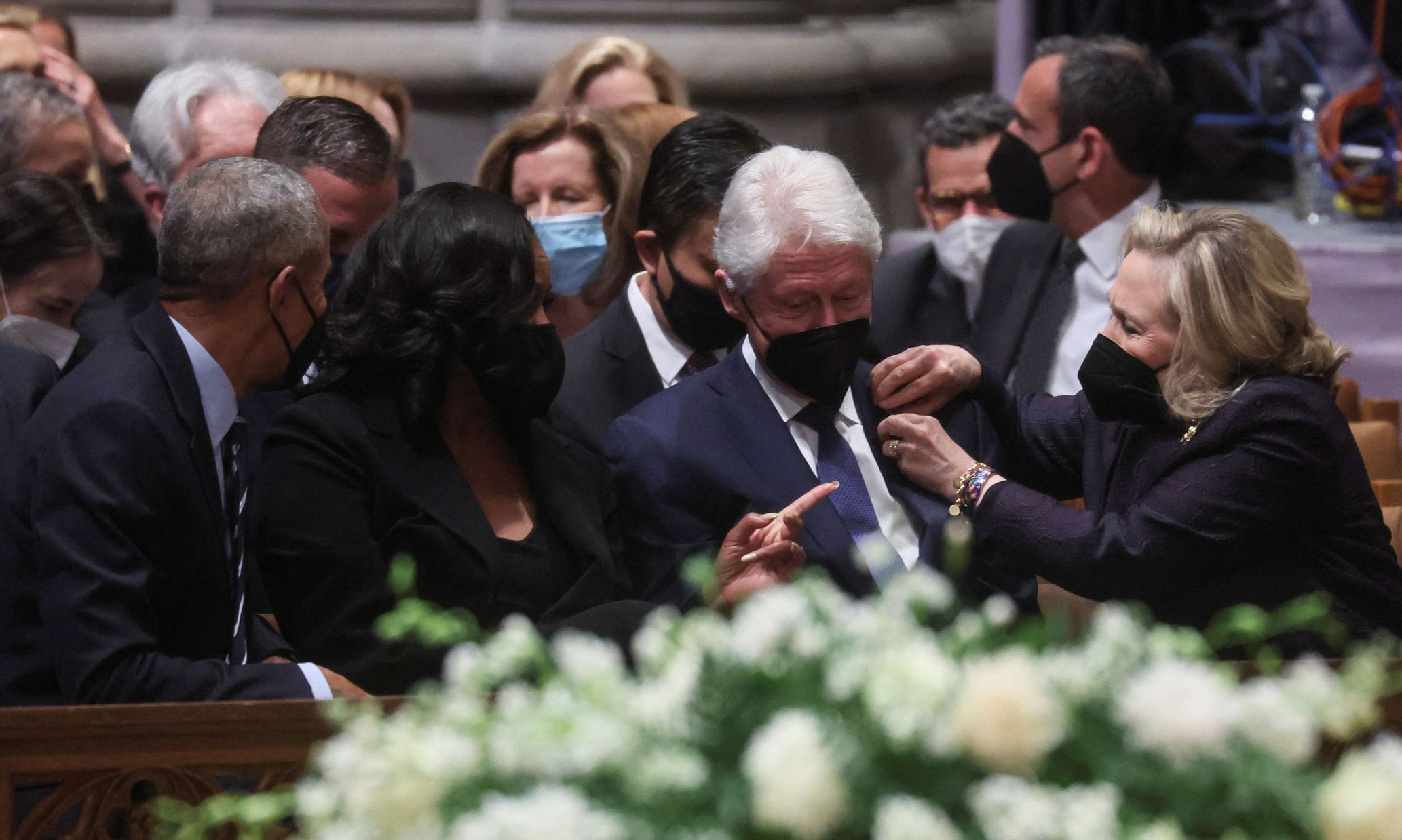 pohřeb Madeleine Albright Hillary Clinton Bill Obama