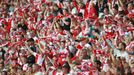 Fanoušci Slavie v odvetě 3. předkola LM Slavia - Ferencváros