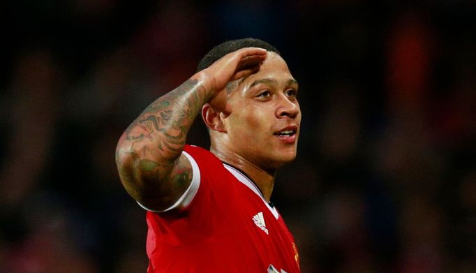 Memphis Depay v dresu Manchesteru United