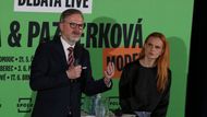 Premiér Petr Fiala s herečkou Ivou Pazderkovou na prvním společném předvolebním zastavení v Jihlavě