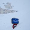 Zasněžený Davos před začátkem Světového ekonomického fóra.