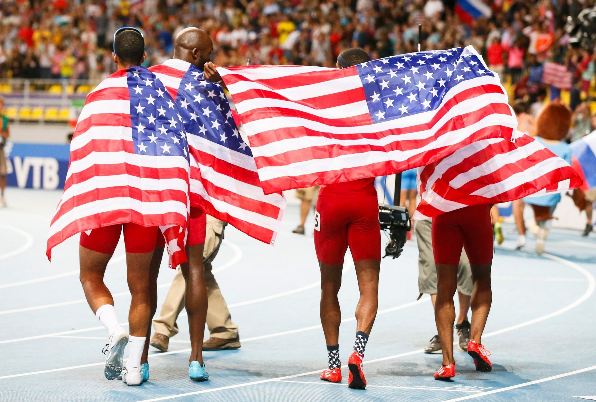 MS v atletice 2013,  4x400 m mužů: vítězný tým USA