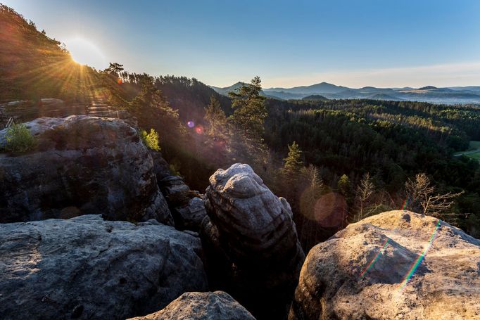 Skalní hrad Šaunštejn, Vysoká Lípa, Národní park České Švýcarsko,