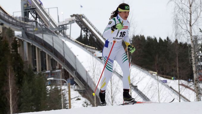 Brazilská běžkyně na lyžích Bruna Mouraová při MS 2017 v Lahti